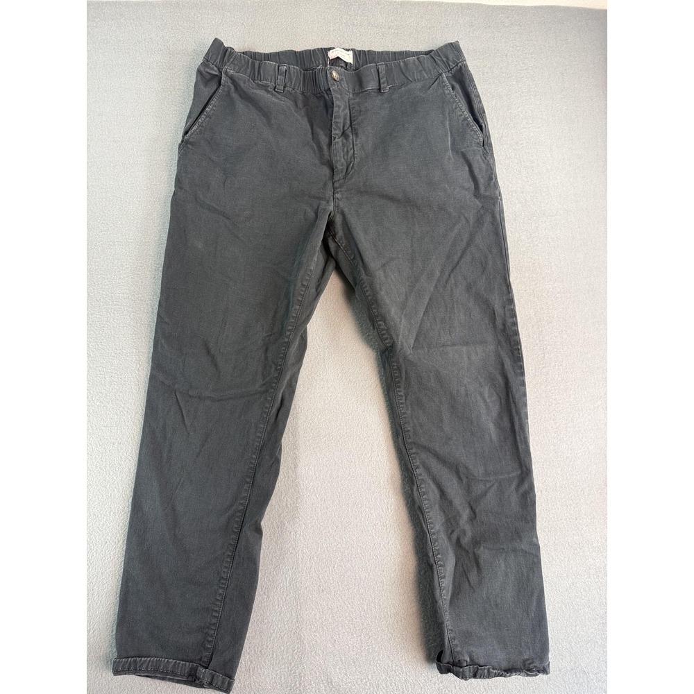 Marine Layer Jogger Pants Mens XL Gray‎ Slim Fit Elastic Waist Canvas Casual
